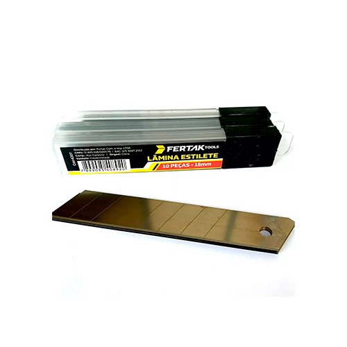 Lâmina Para Estilete Fertak Tools 10 Peças - 18 Mm