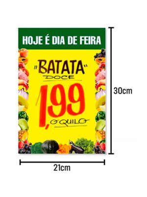 Cartaz Hoje é dia De Feira 21x30