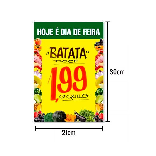 Cartaz Hoje é dia De Feira 21x30